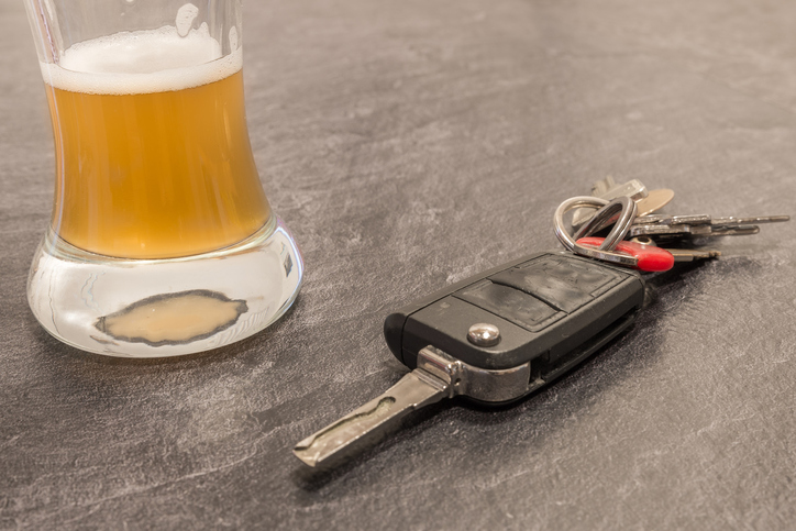 Bier und Autoschlüssel
