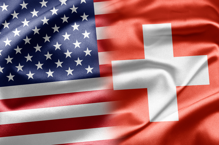 Flagge USA-Schweiz