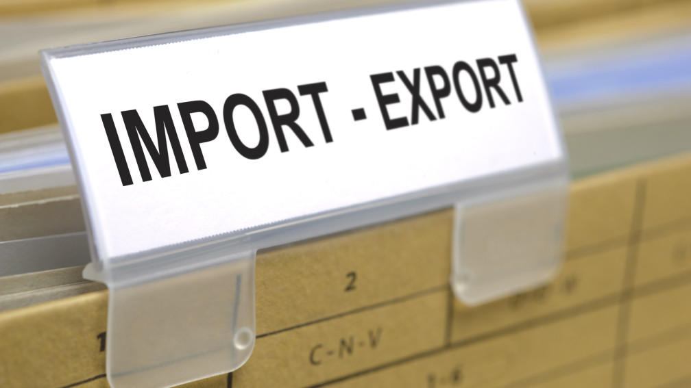 Registerkarten mit Beschriftung "Import-Export"