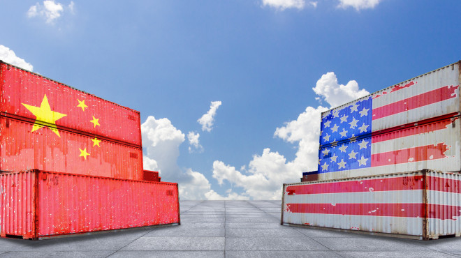 China Container stehen US Container gegenüber