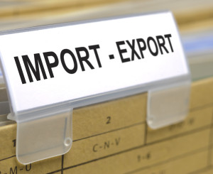 Registerkarten mit Beschriftung "Import-Export"