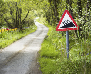 Strasse mit Verkehrsschild