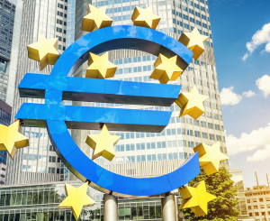 Euro vor der europäischen Nationalbank