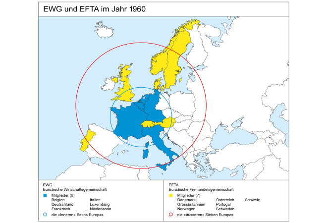 Karte EWG und EFTA 1960